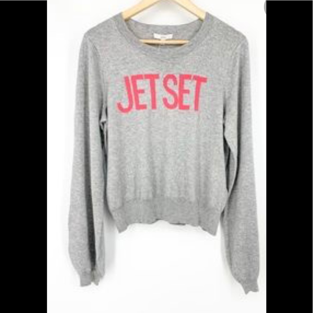 Joie Zalie Jetset Cashmere/Cotton Grey Sweater—NWT